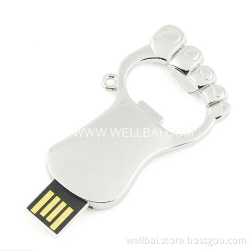 Metal Foot Shape USB Flash Memory Stick